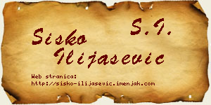 Sisko Ilijašević vizit kartica